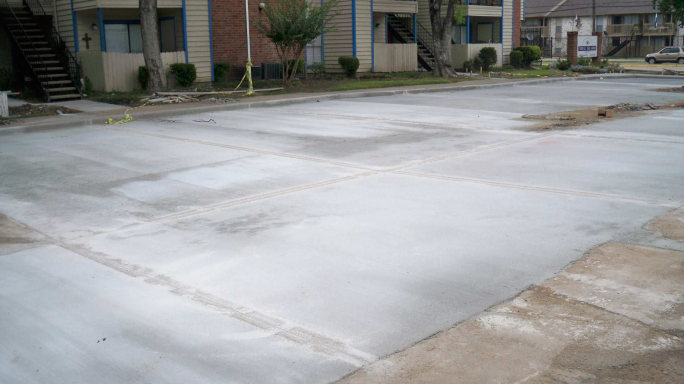 concrete parking lot
