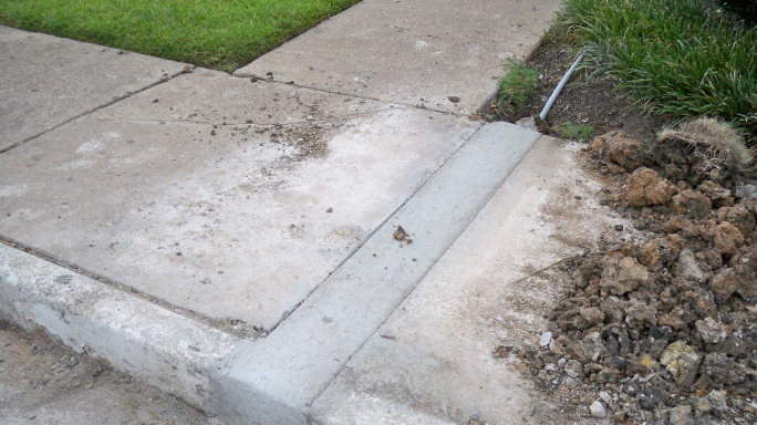 concrete sidewalks